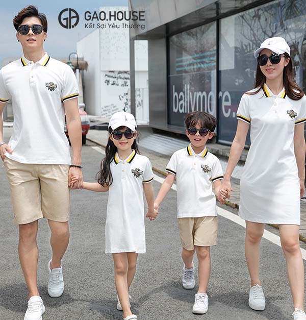 Áo gia đình có cổ Gạo House GF2020007