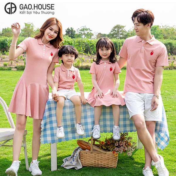 Áo gia đình có cổ Gạo House GF2020005