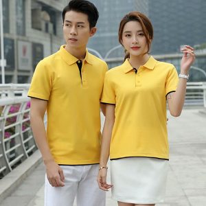 Áo đồng phục công ty màu vàng