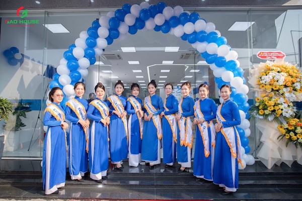Áo dài đồng phục ngân hàng Eximbank