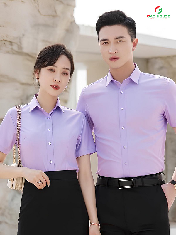 Áo sơ mi công sở màu tím TPBank