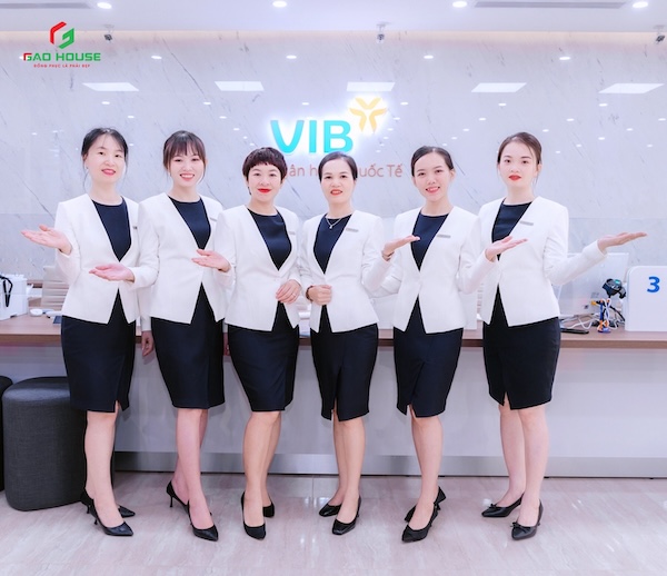 Áo váy liền thân đồng phục ngân hàng VIB