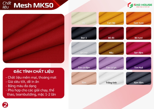 Vải Mesh Mk50 may áo giải chạy đồng phục SeaBank