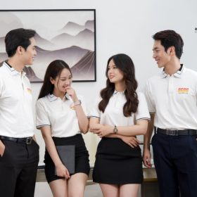 Áo đồng phục màu trắng đẹp