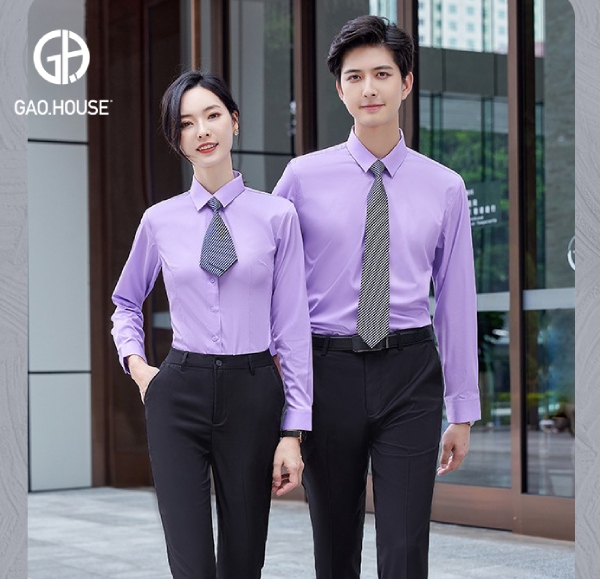 áo sơ mi tím đồng phục công sở tphcm