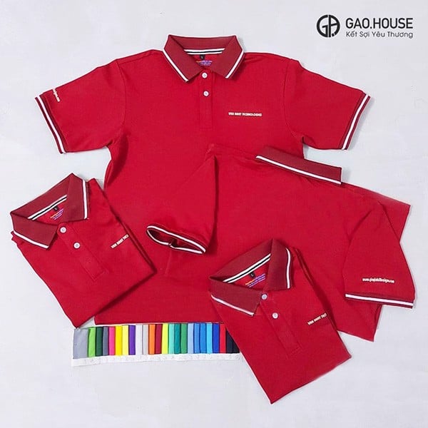áo đồng phục công ty màu đỏ