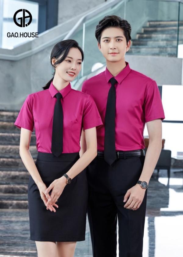 sơ mi hồng đồng phục công sở tphcm
