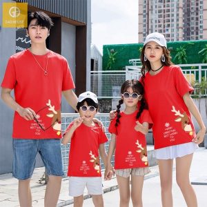 Áo phông đồng phục gia đình Noel in hình đẹp GF1824153