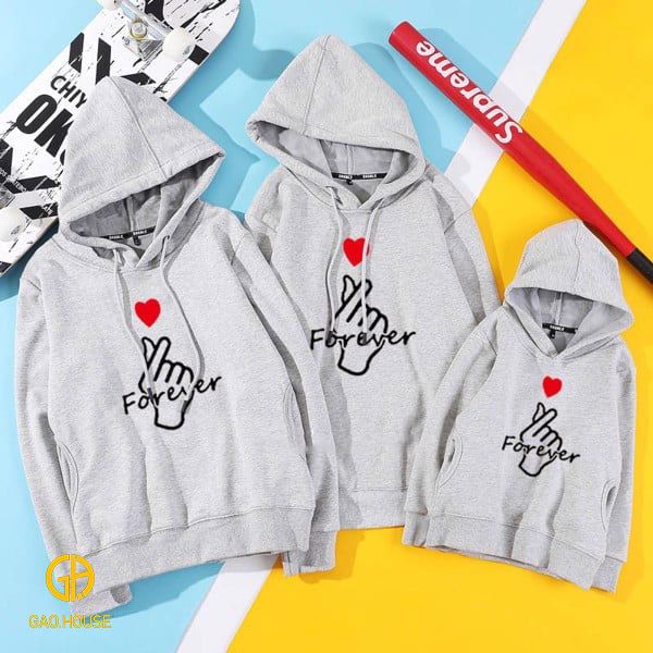 Áo hoodie gia đình Gạo House GF1990002