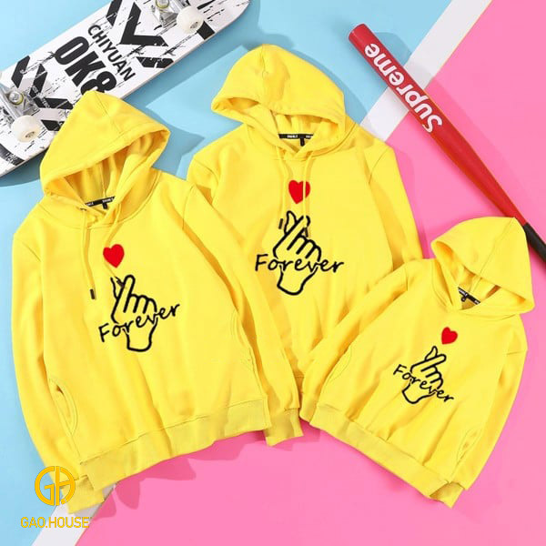 Áo hoodie gia đình Gạo House GF1990002