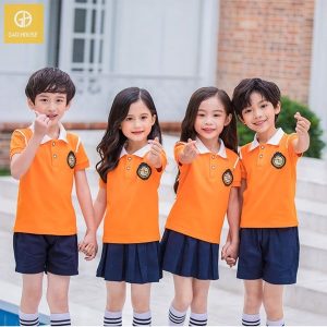 Đồng phục học sinh màu cam siêu đẹp GHS2230006