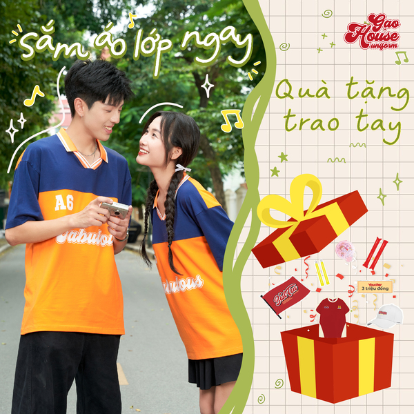 Áo lớp màu xanh dương