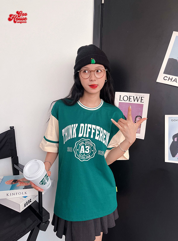 Áo lớp màu xanh rêu