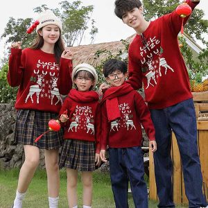 Đồng phục gia đình mùa đông dáng sweater