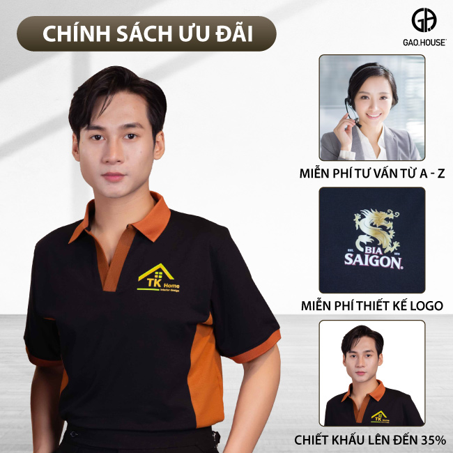 Chính sách ưu đãi áo công ty màu đen