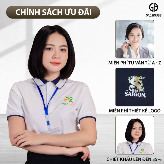 Chính sách ưu đãi áo côn g ty màu trắng