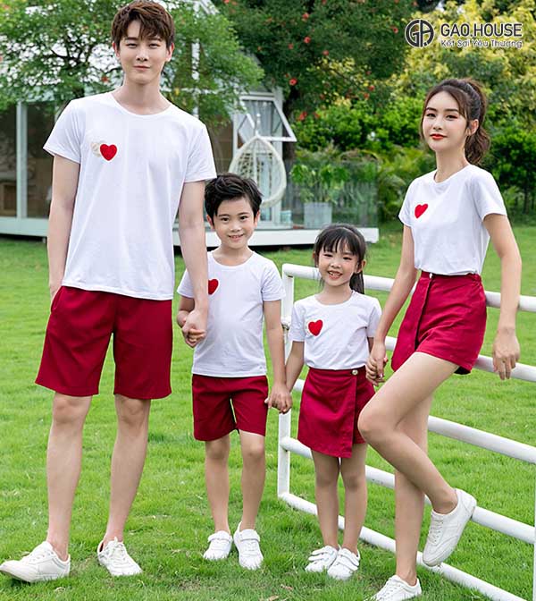 bộ áo thun gia đình gạo house