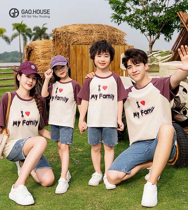 Đồng phục gia đình I Love Family