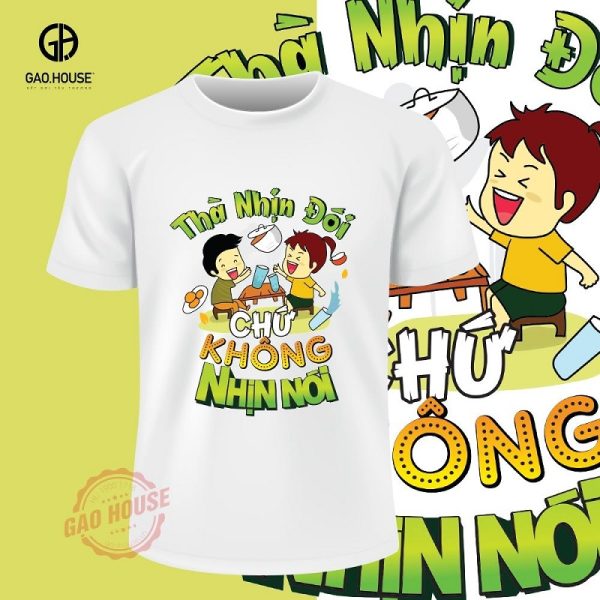 Mẫu áo nhóm in slogan hài hước, vui nhộn