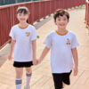 áo đồng phục mầm non màu trắng cam