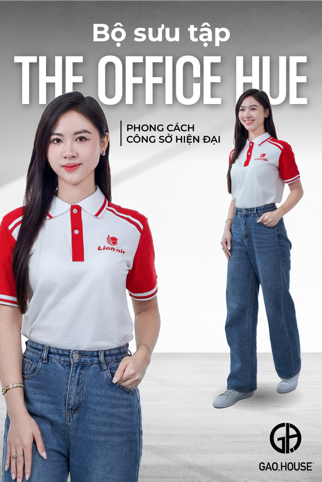 May đồng phục áo thun màu đỏ