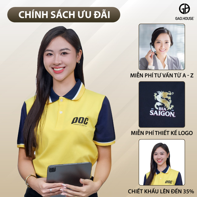 Ưu đãi của Gạo house về mẫu áo vàng