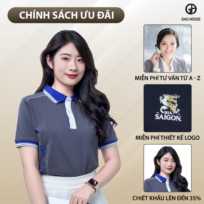 Ưu đãi của Gạo house về mẫu áo xám
