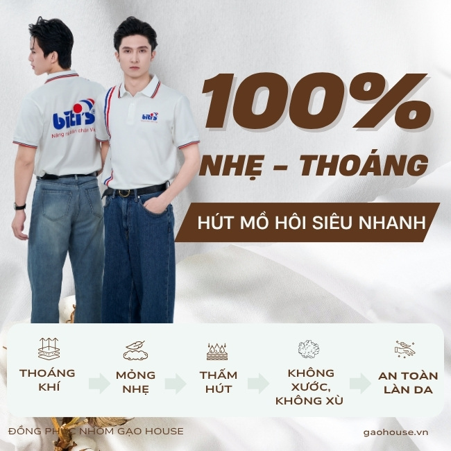 Vải may áo đồng phục doanh nghiệp Bitis