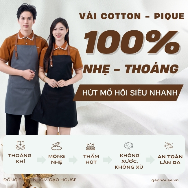Vải may áo đồng phục doanh nghiệp màu nâu