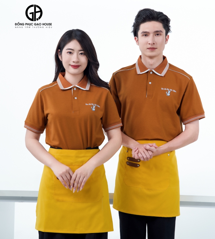 vải Polyester may đồng phục nhà hàng