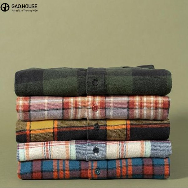 chất liệu flannel kẻ sọc