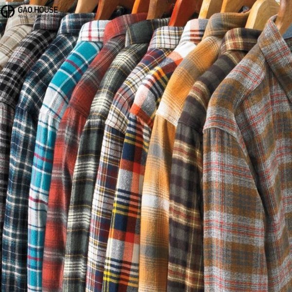 flannel mix sơ mi màu