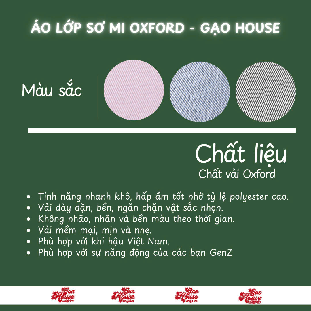 vải oxford may áo lớp sơ mi