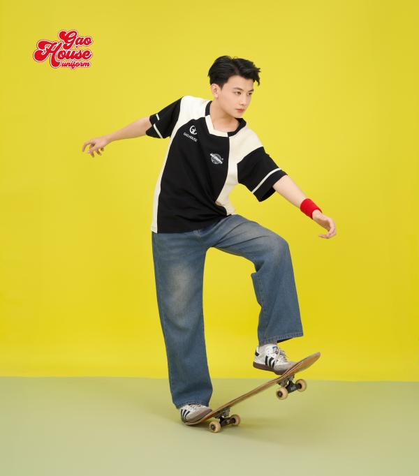 áo đồng phục lớp đen phối trắng