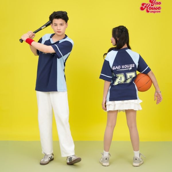 áo đồng phục lớp line up phối vai sườn