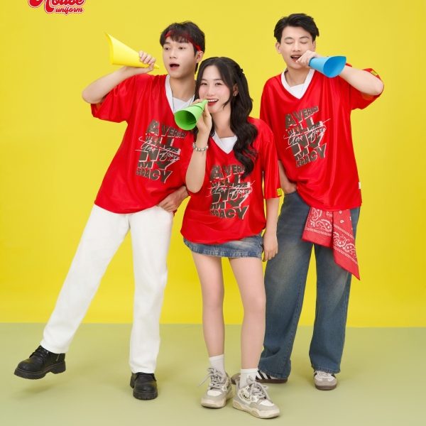 áo đồng phục lớp mè bóng đỏ