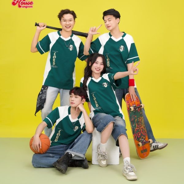 áo đồng phục lớp xanh lá cây