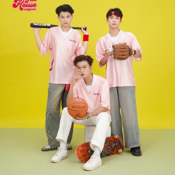 áo đồng phục lớp hồng phối trắng