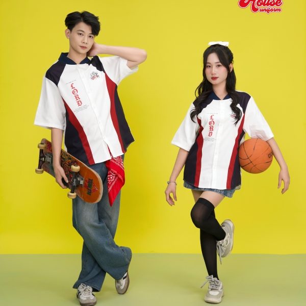 áo đồng phục sơ mi lớp tím than