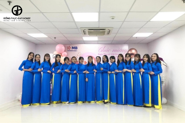 áo dài đồng phục ngân hàng mb