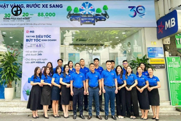 áo polo đồng phục ngân hàng quân đội