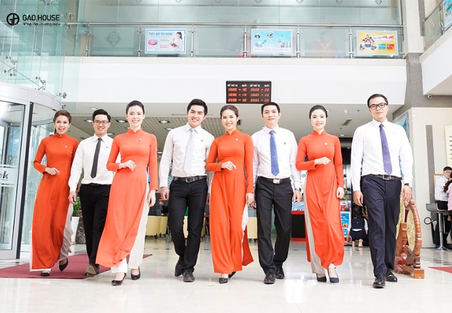 áo sơ mi đồng phục ngân hàng sacombank