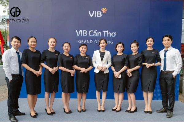 mẫu váy liền thân đồng phục vib
