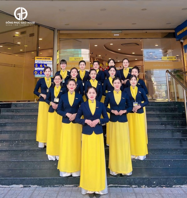 áo dài đồng phục ngân hàng nam á