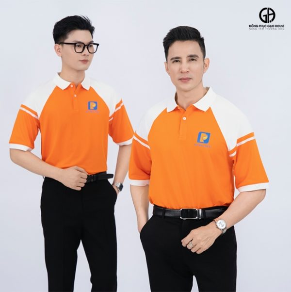 Áo Đồng Phục Công Ty Petrolimex Cam Trắng Trẻ Trung - Hình ảnh 4