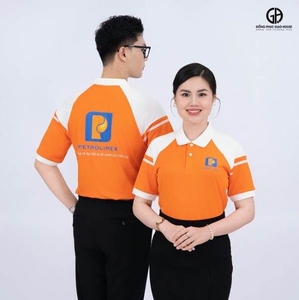 Áo Đồng Phục Công Ty Petrolimex Cam Trắng Trẻ Trung - Hình ảnh 5