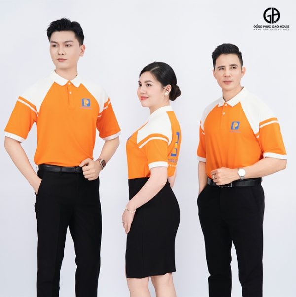 Áo Đồng Phục Công Ty Petrolimex Cam Trắng Trẻ Trung - Hình ảnh 6