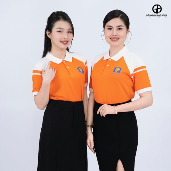 Áo Đồng Phục Công Ty Petrolimex Cam Trắng Trẻ Trung - Hình ảnh 8