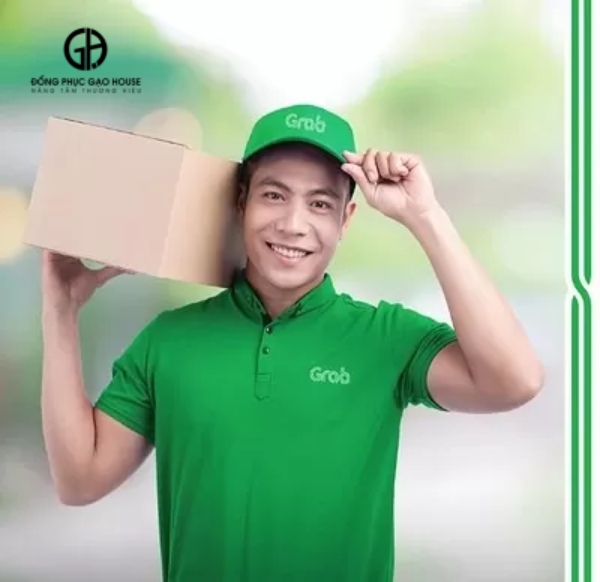 áo polo đồng phục grab