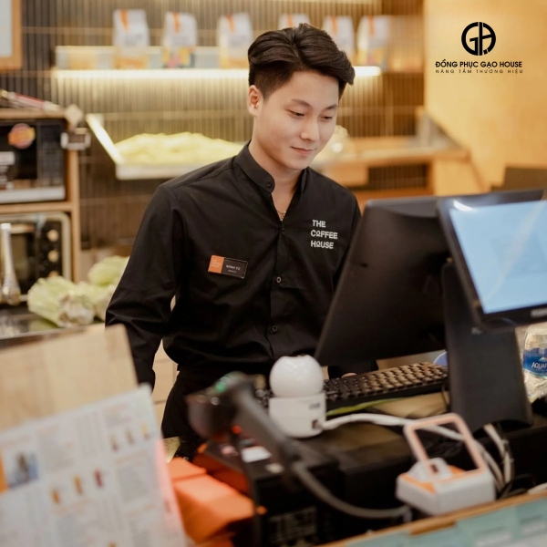 áo sơ mi cổ tàu the coffee house